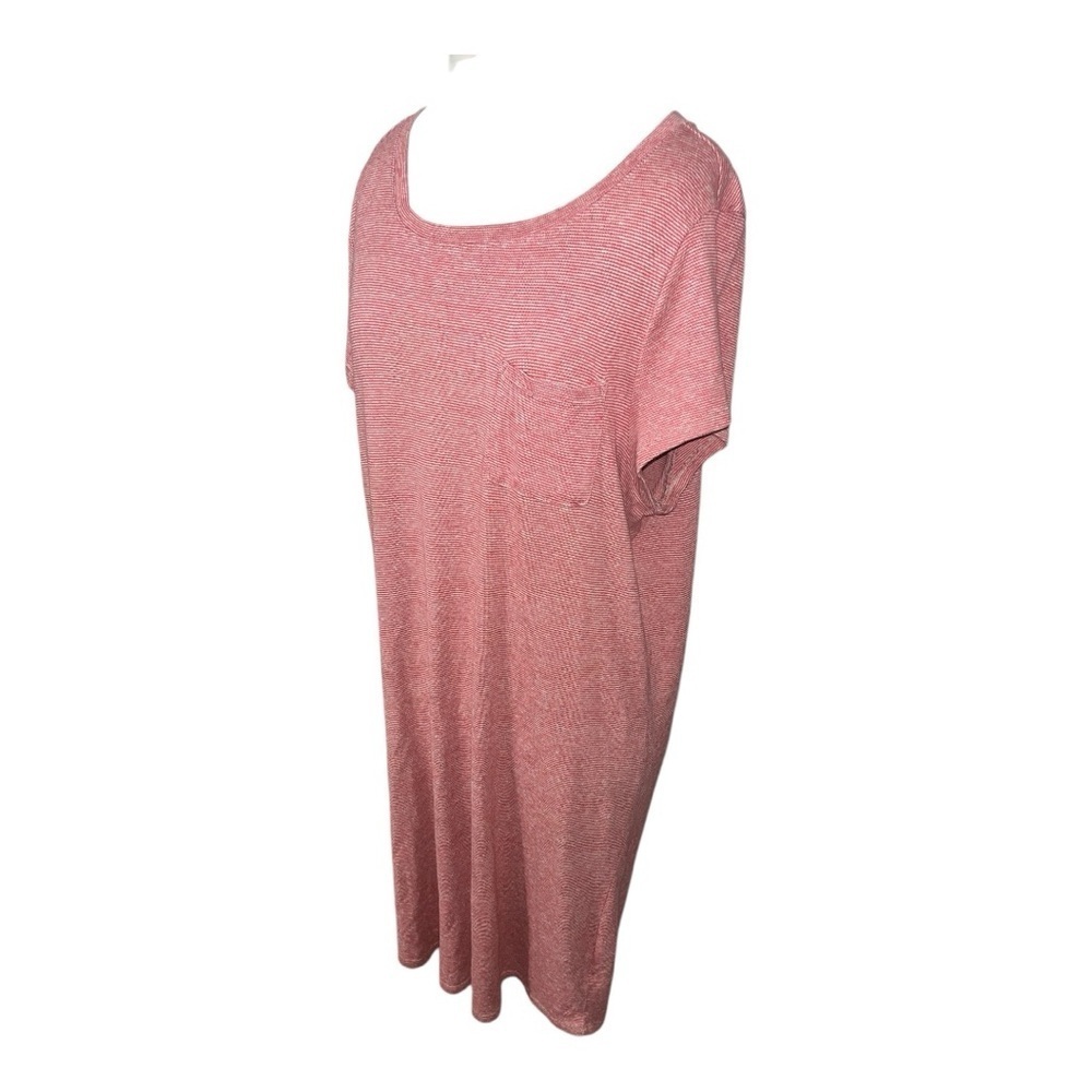 - Prana Red Striped Hemp One Pocket Shirt Dress - Picture 5 of 12